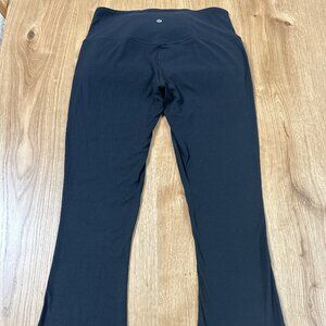 Lululemon Align High Rise, Ribbed Mini Flare Leggings- Black- Size 12